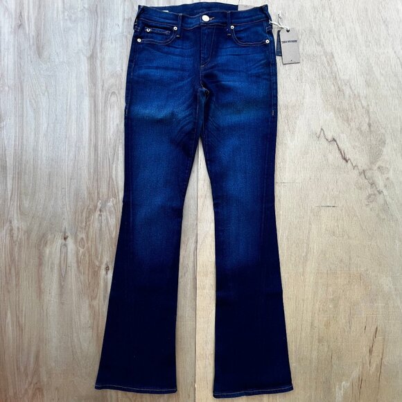 TRUE RELIGION BECCA TWISTED SEAM BOOTCUT Women’s Mid Rise Jeans sz 28 NWT - Picture 2 of 16